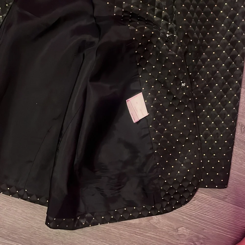 📼📼Vintage Black and gold dot blazer jacket - Picture 4 of 6